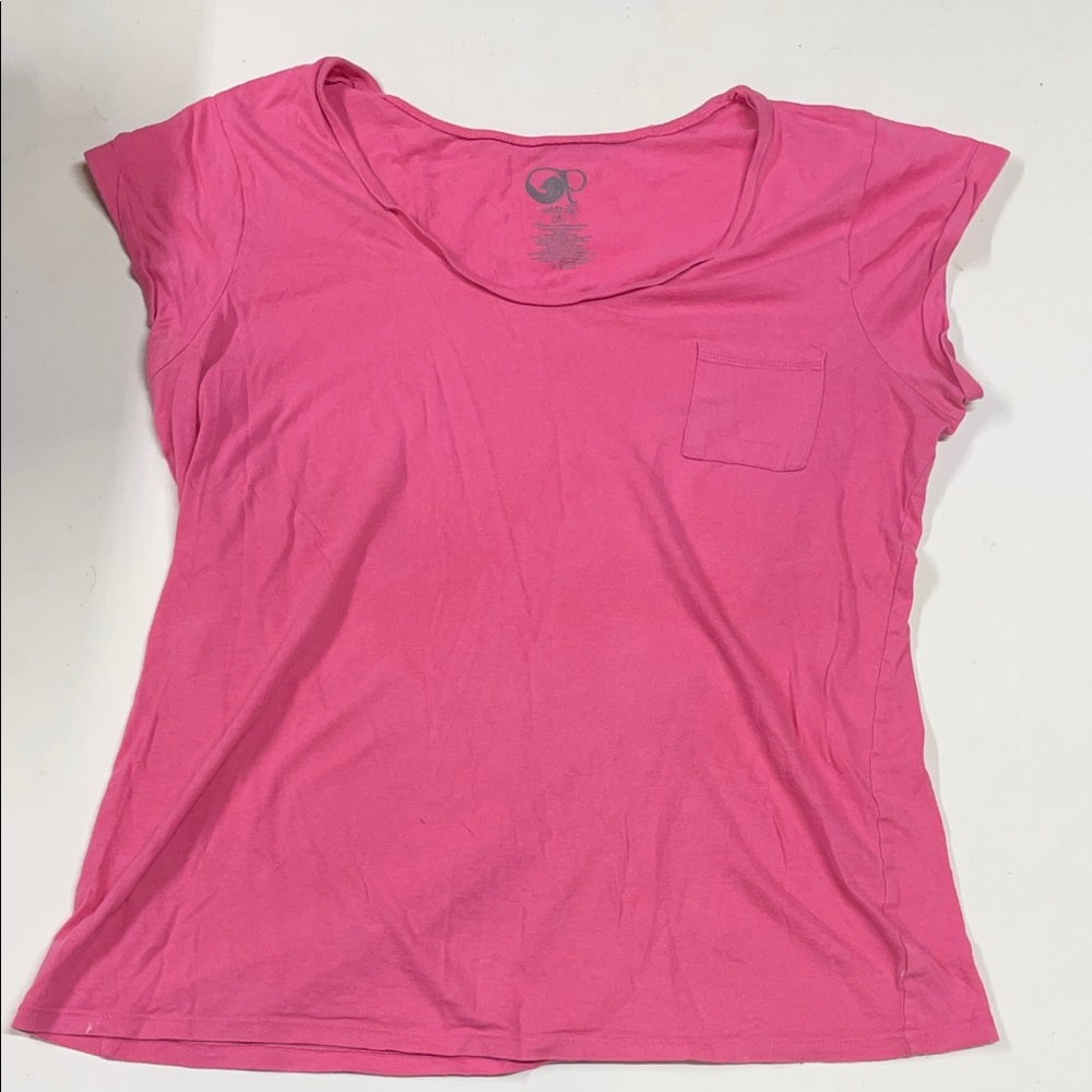 Vintage OP Women's Bright Pink Scoop Pocket Tee